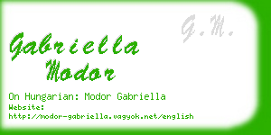 gabriella modor business card